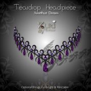 Teardrops Headpiece - Amethyst Dream