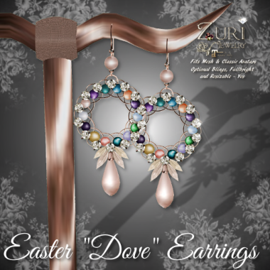 Zuri's Easter Dove Earrings